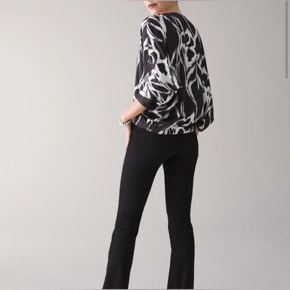 WHBM Kimono Sleeve Blouse, Size L Petite - Picture 2 of 7